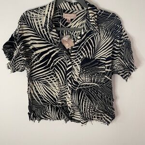 Philosophy Black and White Women's Top